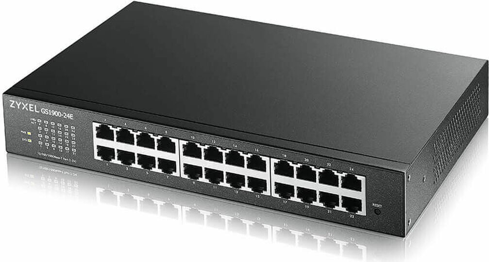 Zyxel GS1900-24E-EU0103F Managed L2 Gigabit Ethernet Network Switch, 1U, Zwart