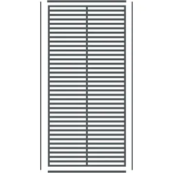 Fiberdeck BOSTON Dekogitter Paxos vertikal 1820x875x2 mm RAL7016