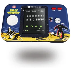 MyArcade My Arcade Space Invaders Pocket Player Pro Handheld Portable Gaming System, Retro Gaming, Blau, Mehrfarbig