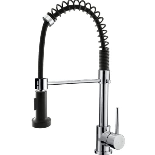 EsseBagno Plimo keukenkraan met handdouche in chroom en zwart