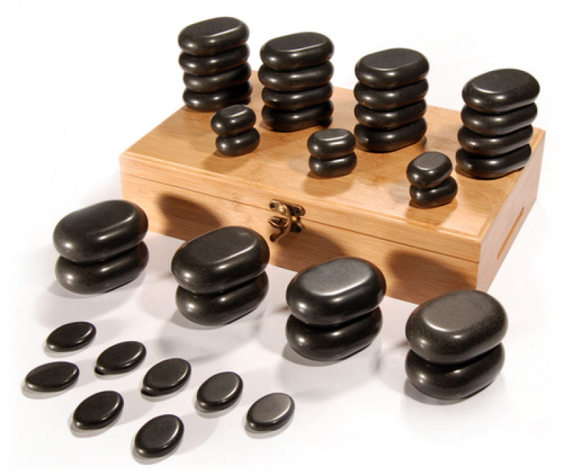 Sibel Hot Stone Massagestein-Set mit 36 Basaltsteine SN-7520010