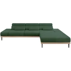 ELEKTRISCHES ECKSOFA Rechts MONA 316x205x85 Grün Cord