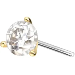 14 Karat Gold Aufsatz mit Titan Push Pin MOISSANIT