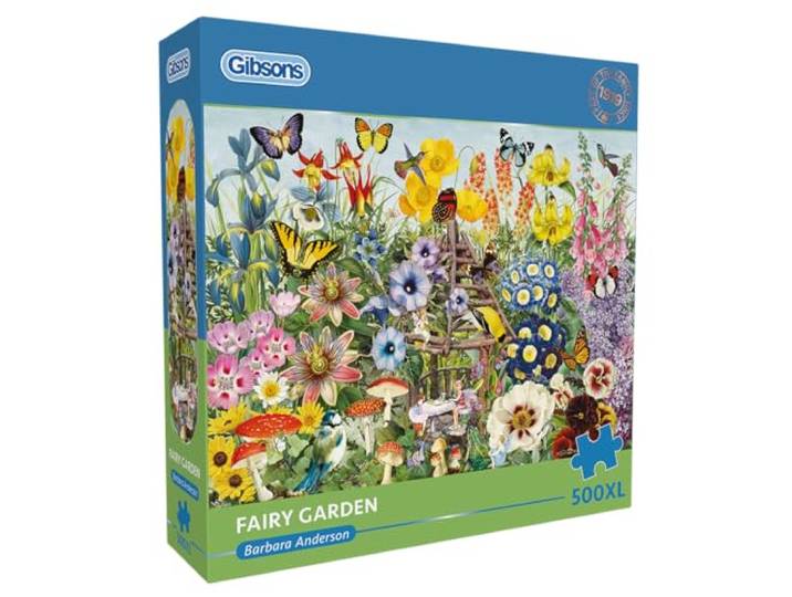 Gibsons legpuzzel Fairy Garden 500XL - kleurrijke dieren puzzel