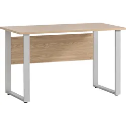 Schreibtisch SCHILDMEYER "Antero", braun (eiche hellfarben, silberfarben, eiche hellfarben), B:120cm H:73,9cm T:65cm, Tische, Schreibtisch, Solide Verarbeitung - Dieses Produkt ist in Deutschland gefertigt