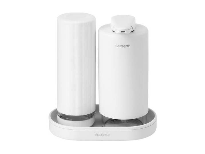 Badaccessoire-Set BRABANTIA Sink Style 400 ml, Weiss , weiss (weiß), Metall, Badaccessoires-Sets, Badaccessoire-Set