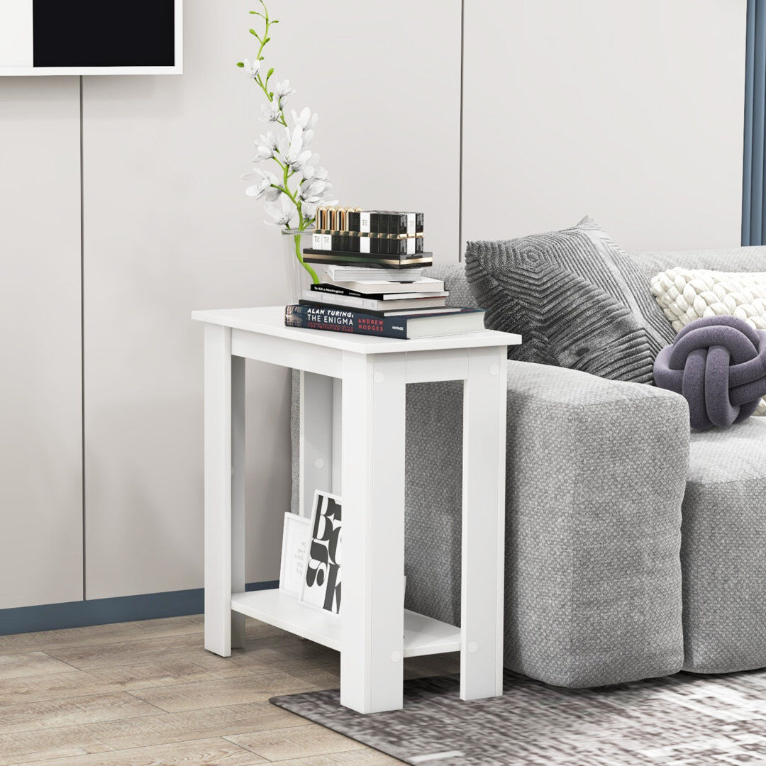 Borough Wharf End Table White 61cm H X 60cm W X 30cm D