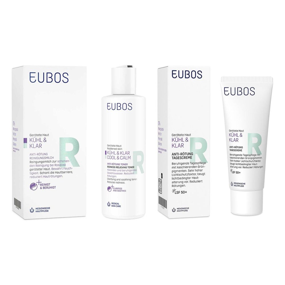 Dr. Hobein (Nachf.) GmbH Eubos Kühl & Klar Anti-Rötung Reinig.milch, Toner & Tagescreme 08105348