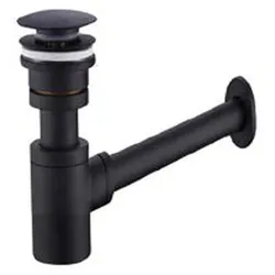 Fiora Schwarzer Siphon + schwarzes Verschlusshaube 3405A4