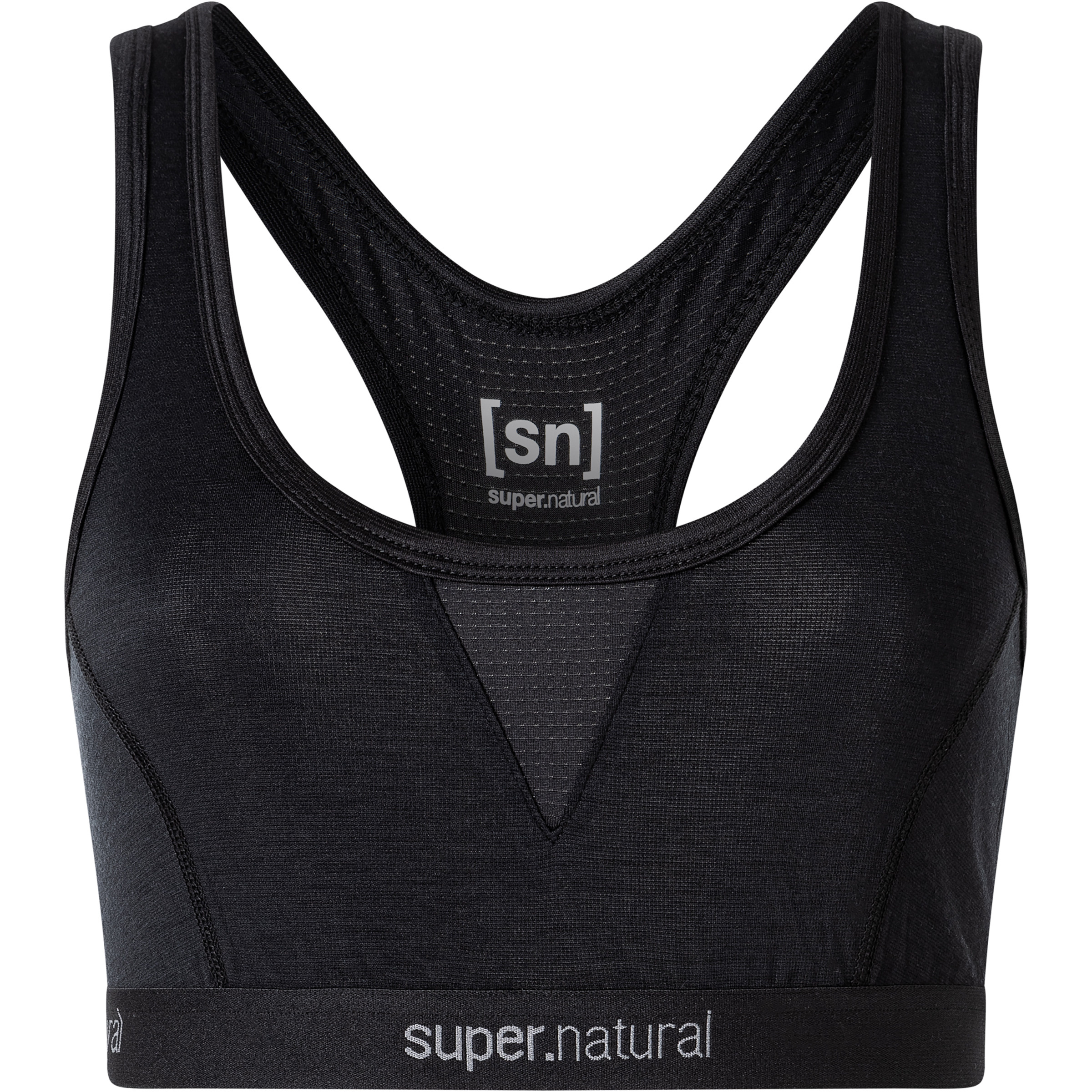 Super.Natural Tundra220 Semplice Sport BH Damen Sport-BHs schwarz Größe L Hautfreundlich Merinowolle