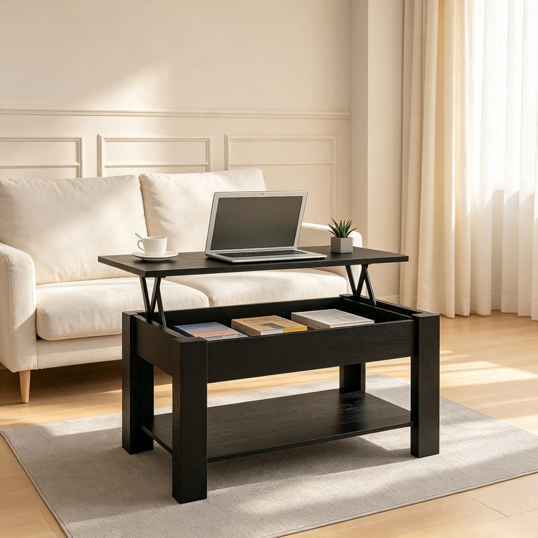 Brayden Studio Coffee Table Black 56cm H X 98cm W X 50cm D