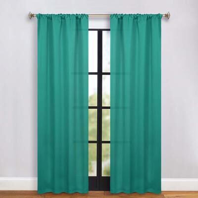 Superior Solid Rod Pocket Curtain Panels Set of 2 Light Filtering Window Drapes, Washable, Thermal & Noise‑Reducing