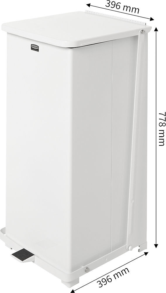 Tretabfalleimer Defenders®, Volumen 49 l, weiß Rubbermaid