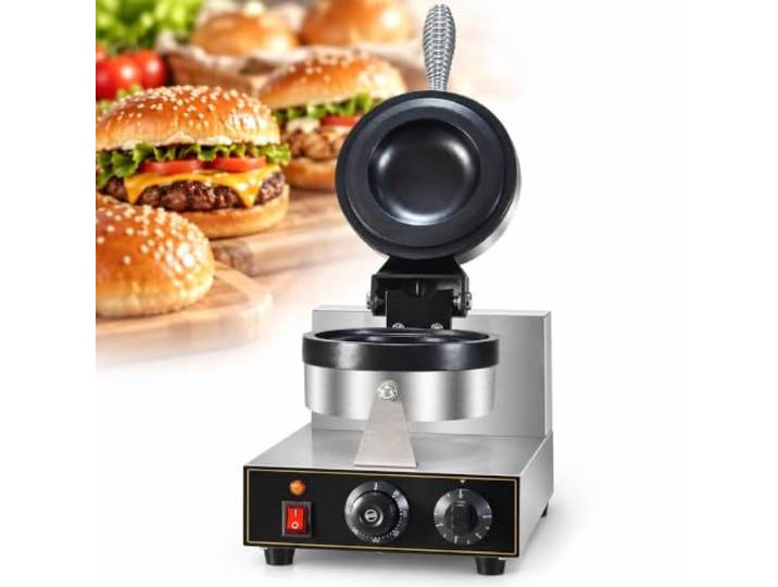 Elektrischer UFO-Burger-Maker, 1300 W, kommerziell Eiscreme-Burgerpresse, einstellbarer Temperatur-Timer for Dessertladen(Singlehead)