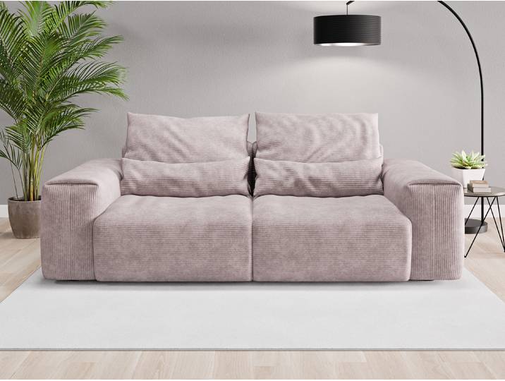 Einzelsofa Denver - Rosa (Altrosa) - Cordstoff
