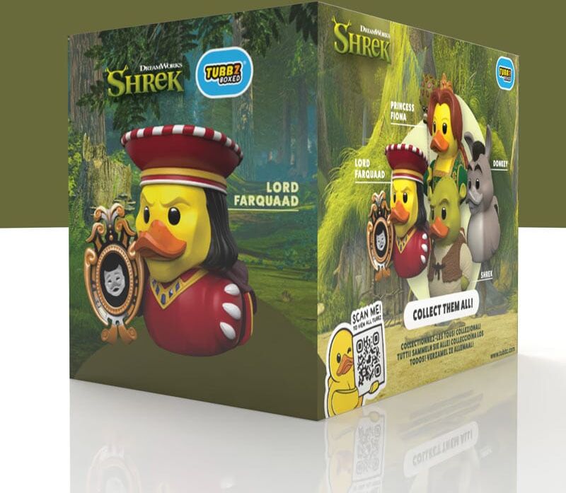 Tubbz Collectibles – Shrek – Lord Farquaad (Boxed Edition) - Official Shrek Collectible Plush Duck Figure - Ages 3 and Up
