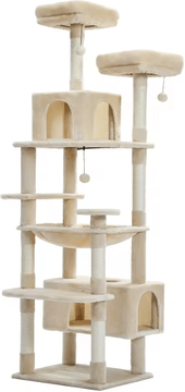 Inspire Essentials Large Cat Tree Tower For Indoor Cats With Plush Condo Perches Scratching Posts And Hideaway Caves amt0204bg