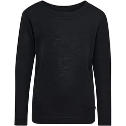hummel, Sportshirt, hmlJR WOOL RIB T-SHIRT L/S (92), Schwarz