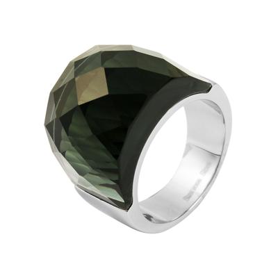 Fingerring AKZENT "Lu, silberfarbig, langlebig" Gr. 58, silber (silberfarbig), Fingerringe, Damen, 58, Edelstahl, Fingerring