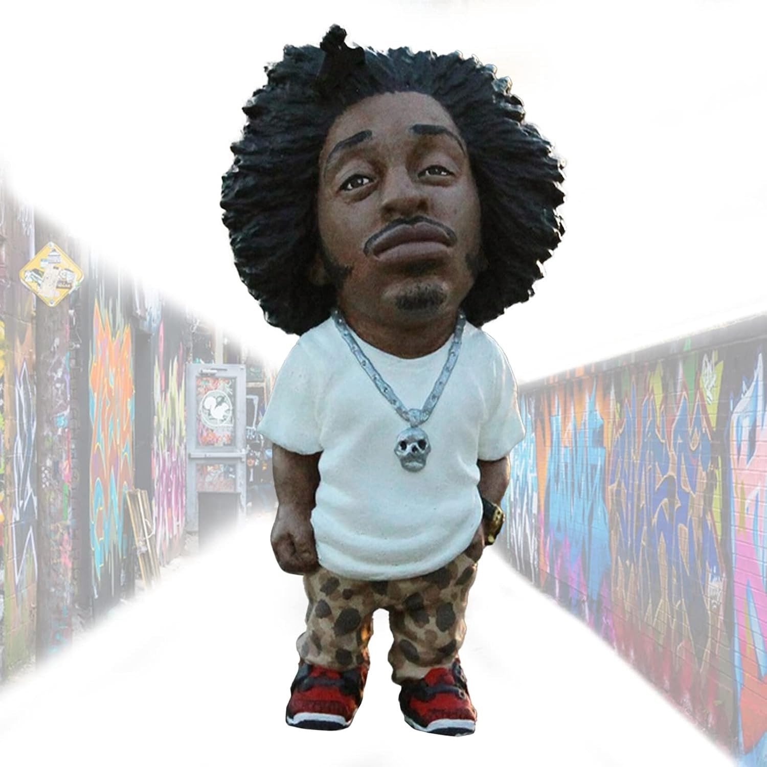 Handgemaakt Hars Beeld van een Rapper - Uniek Verzamelobject voor Interieurdecoratie