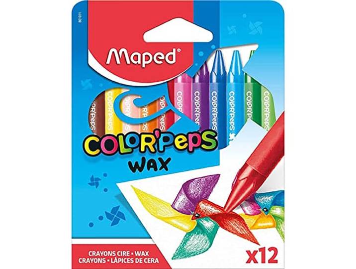 Maped M861011 - kleurpotloden Color Peps Wax, 12 stuks
