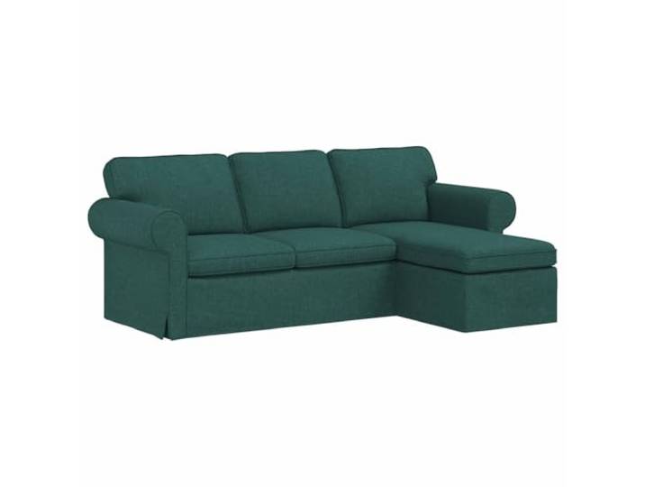 IBUQDDV Modulares Sofa Dunkelgrün 215 x 138 x 80 cm Stoff Metallrahmen,atmungsaktiver Stoff,Holzwerkstoff-Armlehnen,Kunststoffbeine,weiche Kissen,urbanes Wohnen