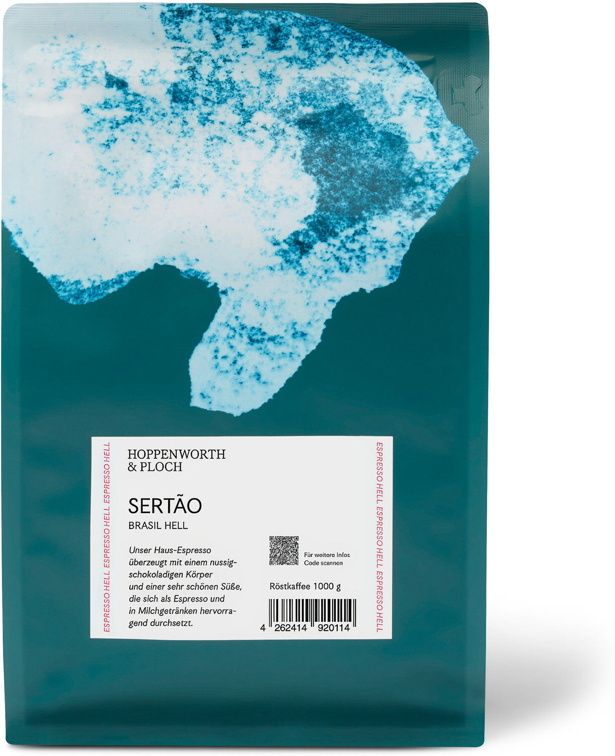 Hoppenworth & Ploch - Sertao Espresso - 1 kg Ganze Bohne - Intensität: 4/6