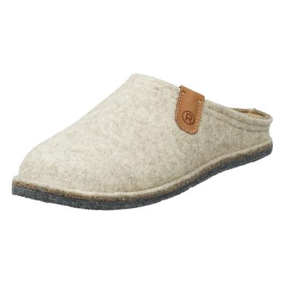 Pantoffel ROHDE "CALMYS N15", Damen, Gr. 37, beige (natur, meliert), Filz, Schuhe, Clog, Hausschuh, Homeslipper, Filz in melierter Optik