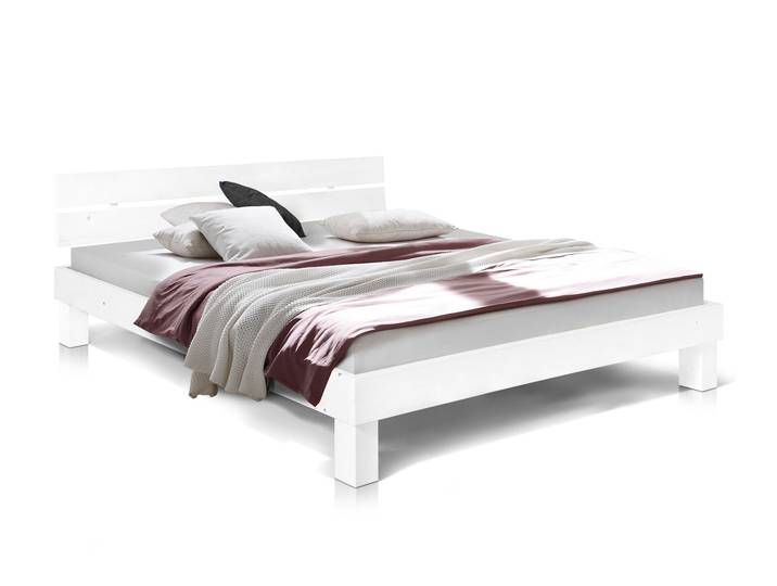 PUMBA Massivholzbett mit Kopfteil, Material Massivholz