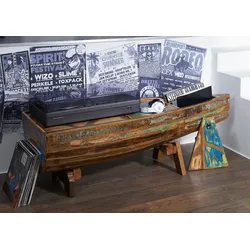 Couchtisch Altholz 155x52x45 mehrfarbig lackiert NATURE OF SPIRIT #106