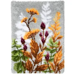 Knüpfteppich "Gräser", 47 x 69 cm