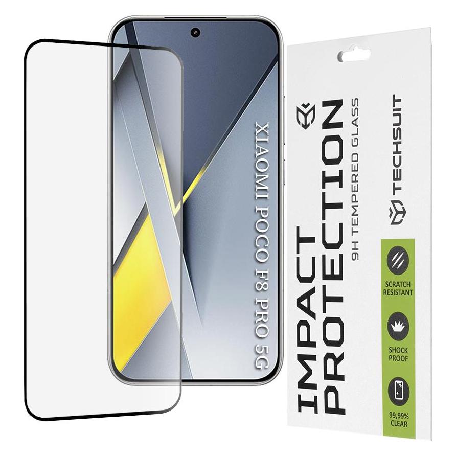 Techsuit - 111D Full Cover / Full Glue Glass - Xiaomi Poco F8 Pro - Black (Xiaomi Poco F8 Pro) (68120128)