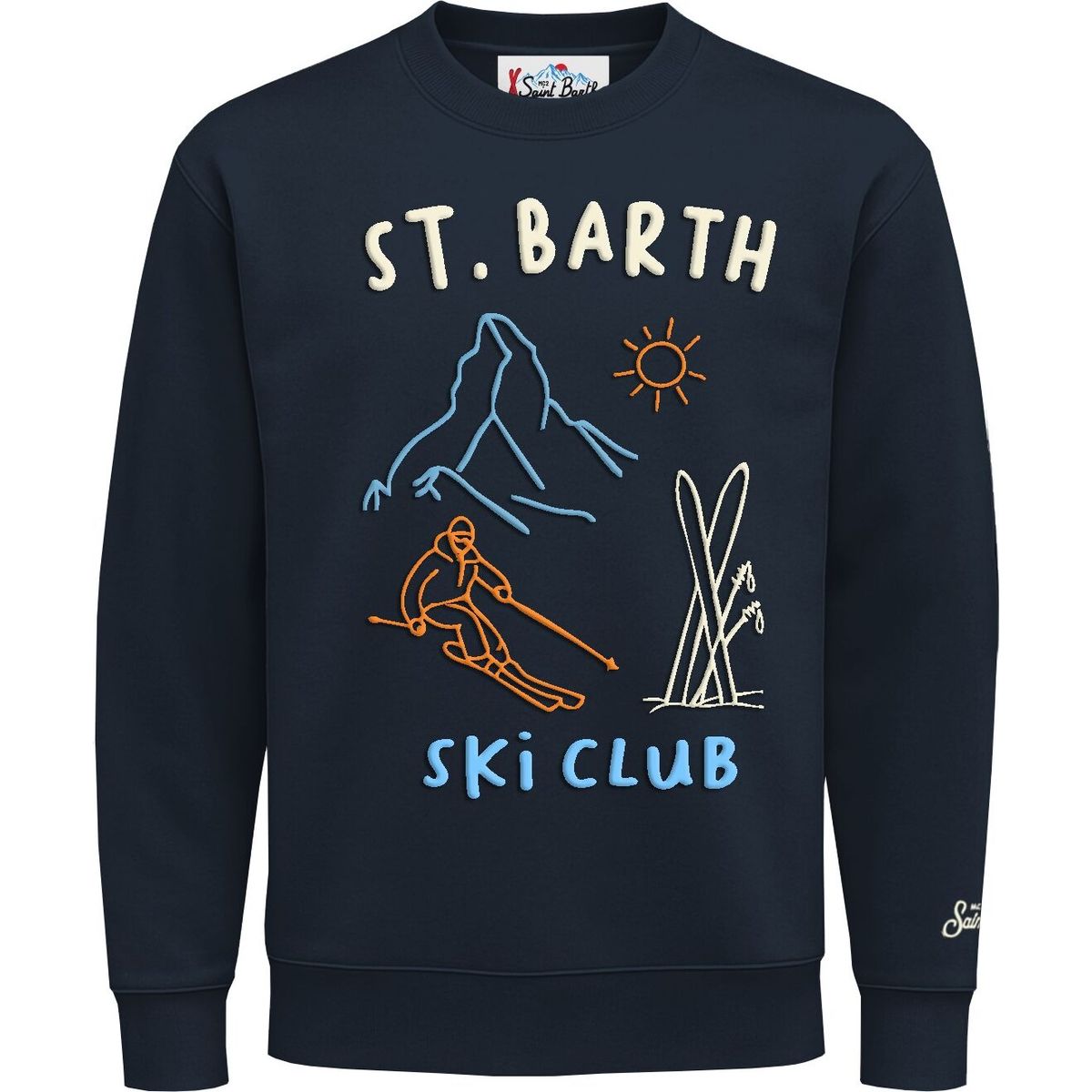 MC2 Saint Barth Hutton N BOY Round-neck Sweatshirt sb ski draw 61 emb (01276M) 8 yrs HUT000401276M-01276M-8 yrs
