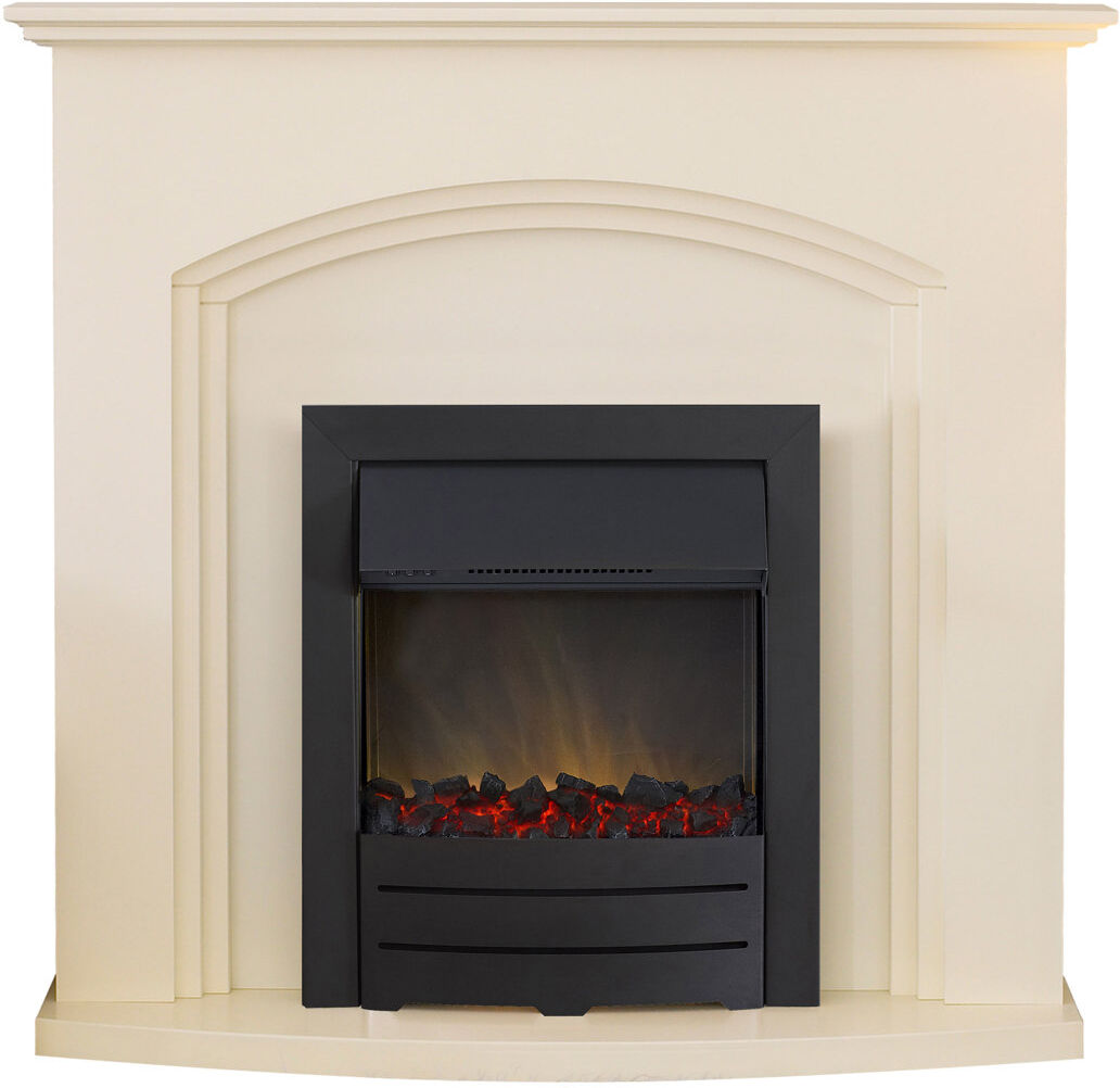 Truro Adam 103.5 cm W Electric Fireplace with 6824.28 BTU Black 97cm H X 103.5cm W X 27cm D