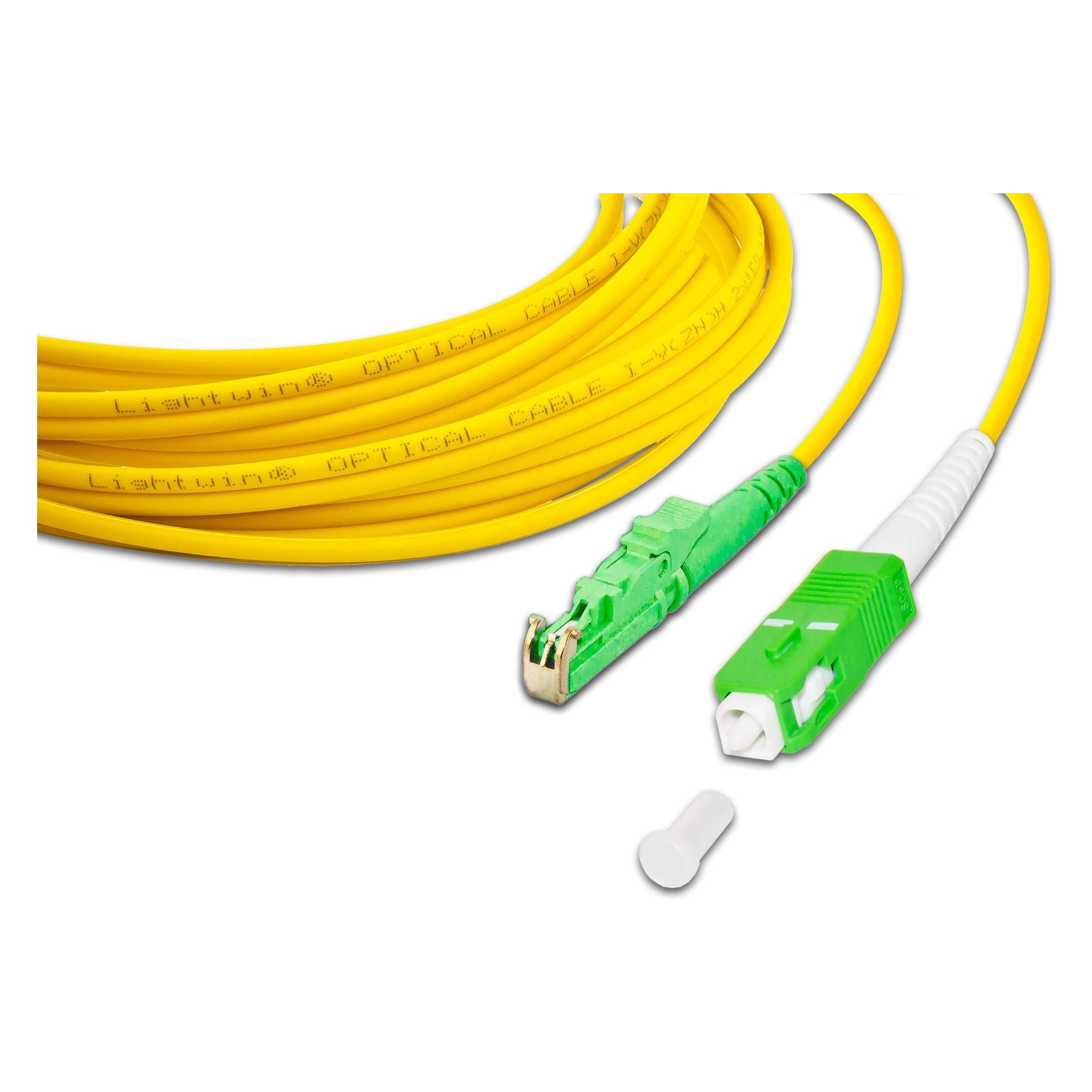 Lightwin LWL-Patchkabel LSH/APC-SC/APC, Singlemode, Simplex, 5m (5 m) (LSP-09 LSHAPC-SC APC 5.0)