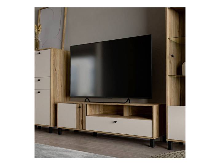 FORTE Lowboard KillarneyTV-Board, TV-Schrank, TV Board, Soft Close, Schublade, offene Fächer