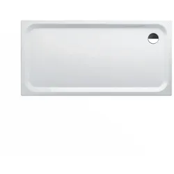 Laufen Duschwanne PLATINA, 900x1800x45 mm, Stahl, weiß, seitlicher Ablauf mit Schallschutz