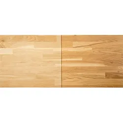 OSMOLeimholz Eiche Naturwuchs 27mm 2000x800; Tischplatte, roh, alle 4 Kanten abgerundet