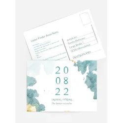 Einladung zur Hochzeit selbst gestalten mit Spruch und Fotos im Onlinedesigner bei Meine-Kartenmanufaktur.de