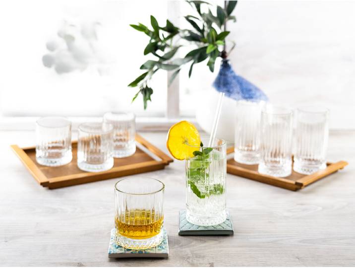 Ensemble de verres Elysia 8 pièces Laiton