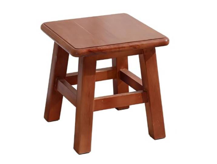 XXAD553TY Quadratischer Hocker, Fußstützenhocker, geeignet for Küche und Badezimmer Kleiderschrank(Walnut)