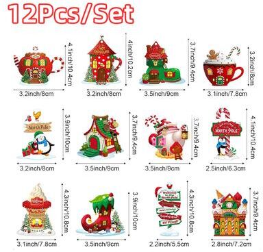 Discount Dollar Deals Wooden Gingerbread Man Xmas Tree Hanging Ornaments, Christmas Decor For Home Party New Year Gifts style 5