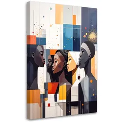 LEINWANDBILD Figuren Gesichter Abstrakt 80x120cm