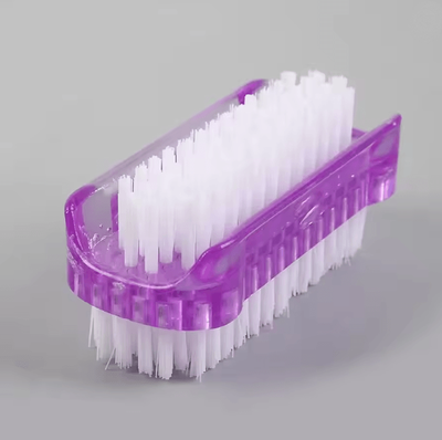 Inspire Essentials Double Sided Nail Cleaning Brush For Manicure And Pedicure Care purple