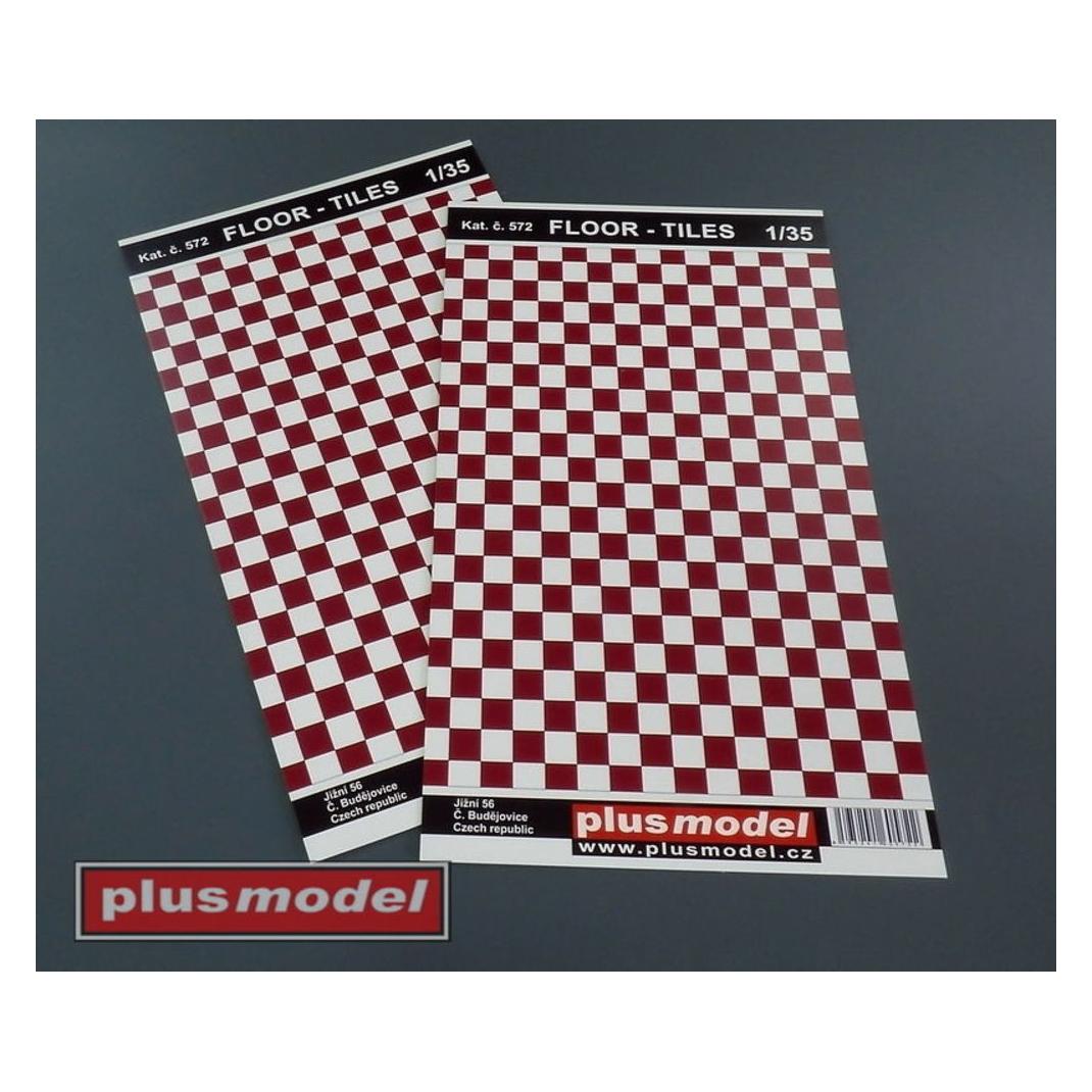Plus Model Floor tiles red and white (23801082)