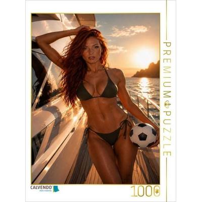 CALVENDO Puzzle Sommer, Sonne, Fußball | 1000 Teile Lege-Größe 64x48cm Foto-Puzzle für glückliche Stunden, von , Calvendo Puzzle
