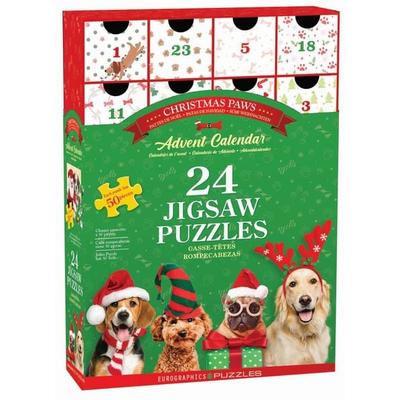 Puzzle Adventskalender - 1200 Teile Christmas Paws