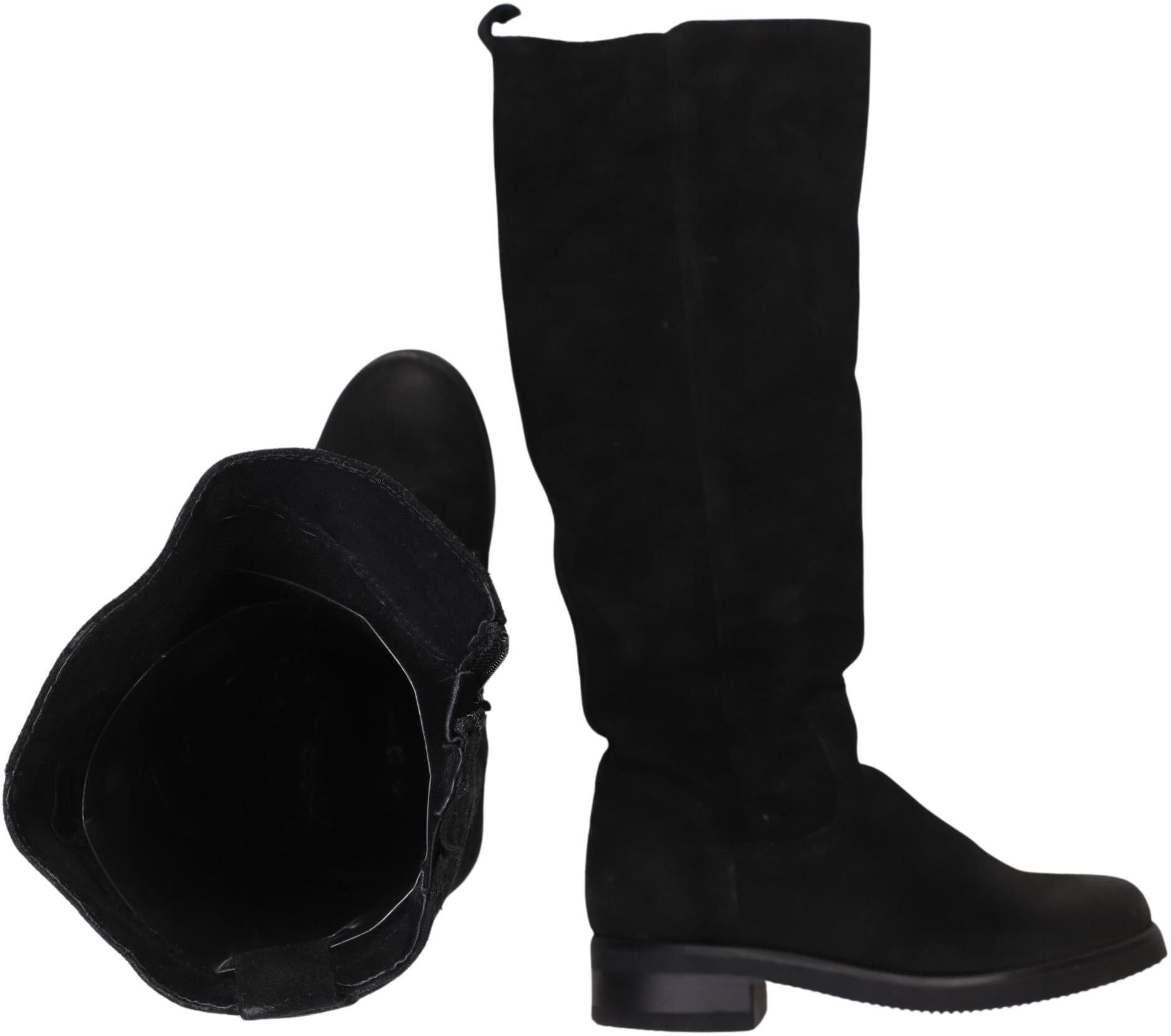 Cox Damen Stiefel, Schwarz, Gr. EU 36, Leder - Second Hand