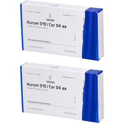 Aurum D 10/Cor 4 aa Ampullen 2x 2x8x1 ml