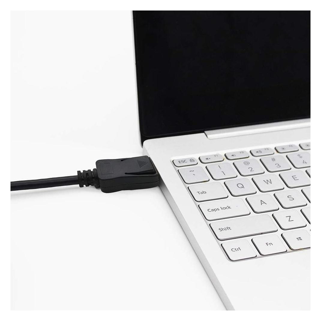 Techly DisplayPort 1.4 Anschlusskabel, M/M 4K@120Hz 1m schwarz 1-seitig gewinkelt Hersteller: (1 m) (ICOC-DSP-A14-010NT9)